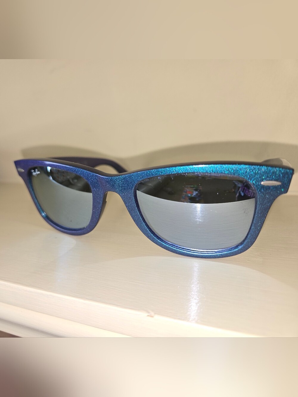 Ray-Ban Cosmo Mercury Blue/Purple Color Changing Iridescent RB2140 6113 Rare!